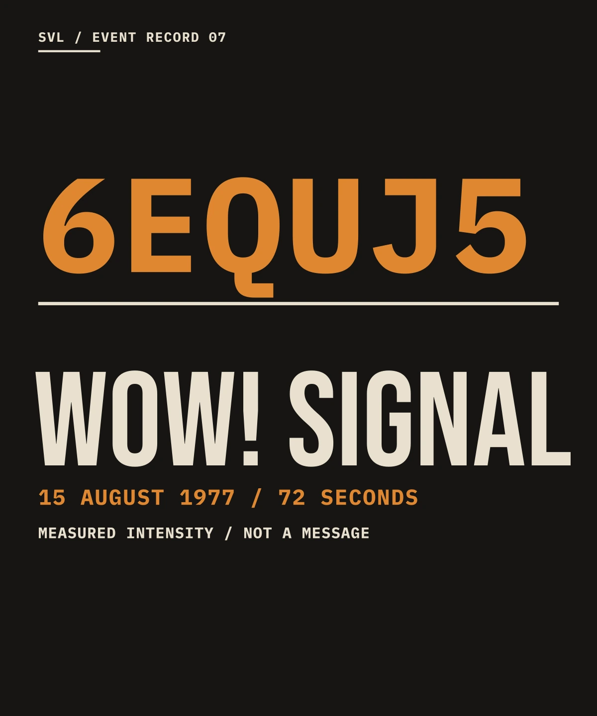 Wow! Signal 6EQUJ5 artwork
